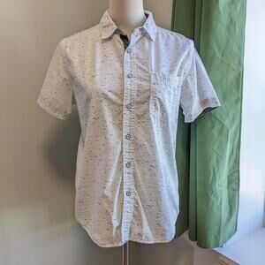 Y2K Streetwear Geometric Shirt Men’s S Button-Up Cotton Vtg 2000s Indie